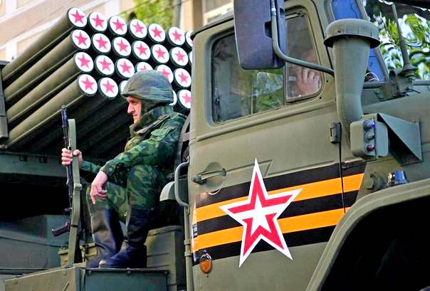 Репетиция парада Победы в Донецке