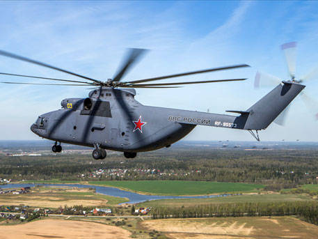 Ми-26 показал высший пилотаж на площадке МАКС
