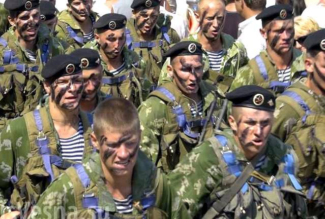 Уникальные кадры тренировки морпехов Северного флота