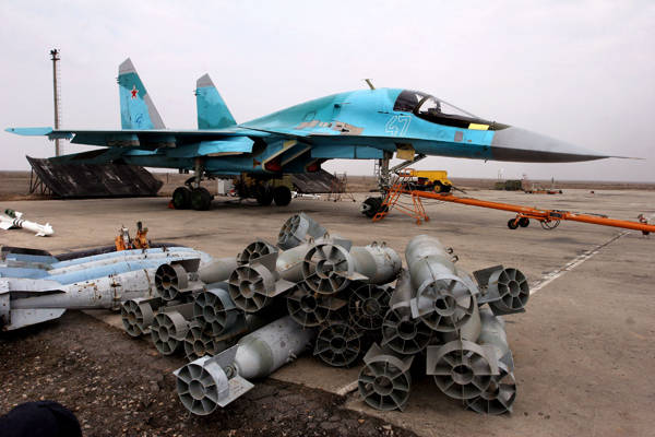 В Сирию прибыли фронтовые бомбардировщики Су-34