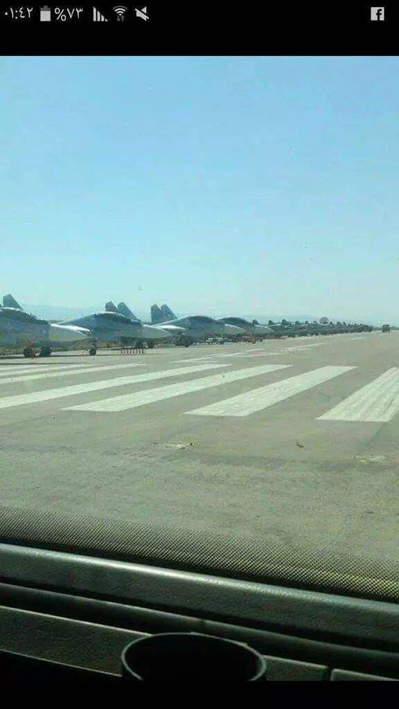 Возможно первое фото Су-30 и Су-25 непосредственно из аэропорта Латакии