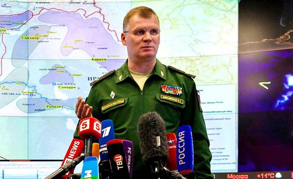Пресс-брифинг представителя Минобороны РФ генерал-майора Игоря Конашенкова
