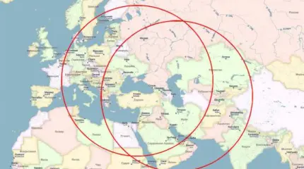 Реальная зона покрытия крылатыми ракетами Калибр-НК