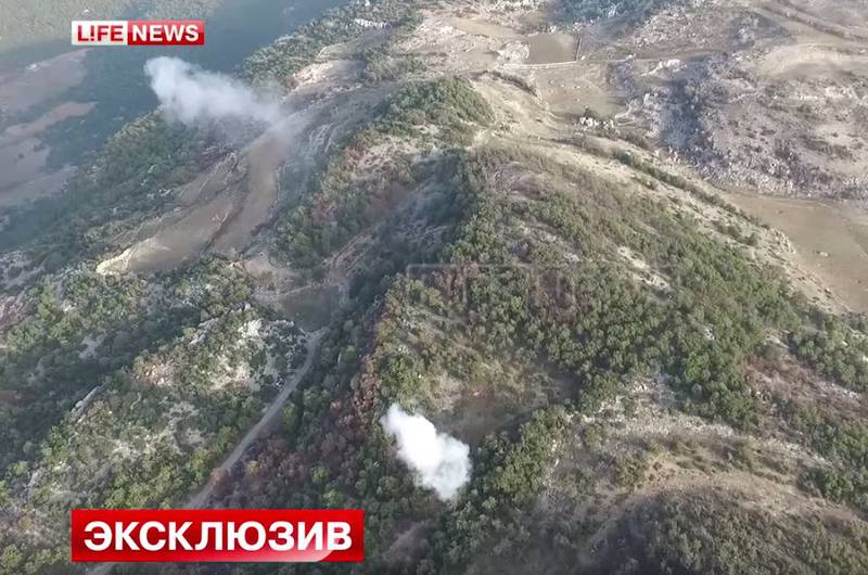 Атака сирийской армии на позиции ИГ в Латакии — съемка с квадрокоптера