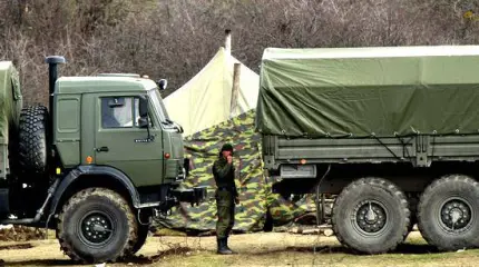 «Правый сектор» снял блокаду Крыма из-за «концентрации военной техники» России