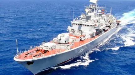 Имитация учений в Черном море: А по заду "Гетман Сагайдачный"