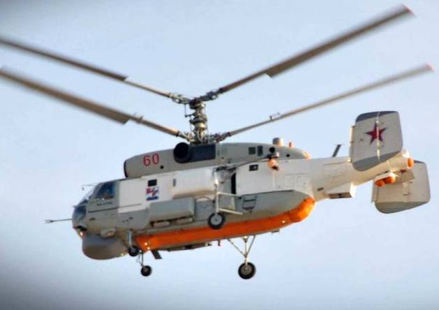 Ка-27 и Ка-29 из состава авиагруппы «Адмирала Кузнецова» в небе Сирии