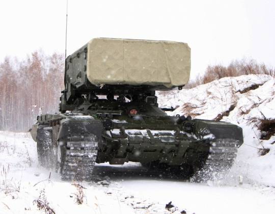 Как у Т-72Б3: первые фото модернизированных ТОС-1А и ТЗМ-Т