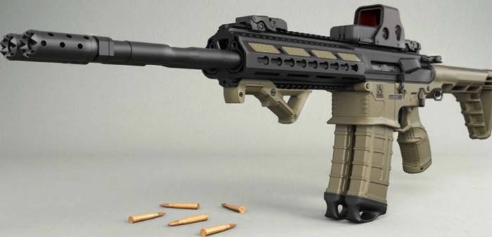 Двуствольная винтовка Gilboa Snake AR в действии