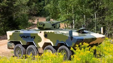 Новейший БТР VOLAT V-2 с необитаемым боевым модулем покажут в России