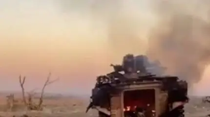 Опубликованы кадры "прощального салюта" пораженной дроном БМП Marder 1