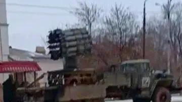 "Смерч-2" на шасси вездехода "Урал" нанес опустошительный удар по ВСУ