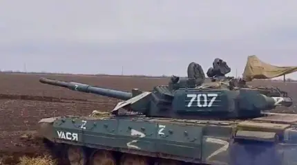 Трофейный украинский Т-72АМТ превратили в дистанционно управляемый танк Vас