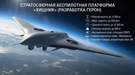 Стратосферный БПЛА «Хищник»: характеристики и перспективы применения