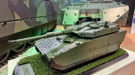 Новый вариант легкого танка CV90120 представили на выставке в Словакии