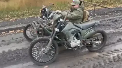 В зоне СВО замечен "мотоцикл-катамаран"