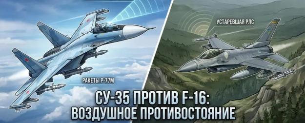 «Западная тактика не работает»: почему Су-35 доминирует над F-16 в небе Украины