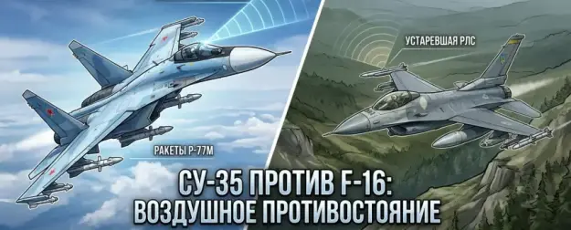 «Западная тактика не работает»: почему Су-35 доминирует над F-16 в небе Украины