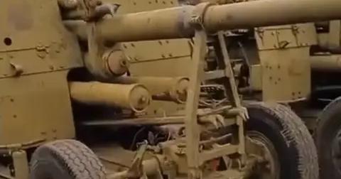 Уничтожена очень редкая в составе ВСУ советская 100-мм зенитная пушка КС-19 Уничтожена очень редкая в составе ВСУ советская 100-мм зенитная пушка КС-19