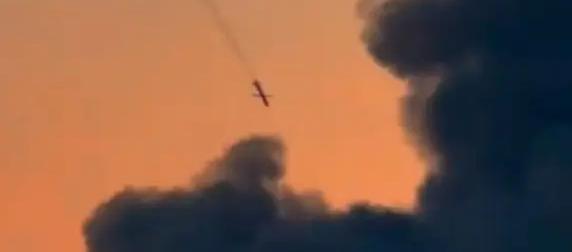 Круто пикирующую на цель крылатую ракету Х-101 сняли на видео