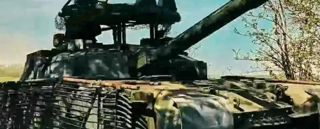 Боевой танк Т-72Б3А с комплексом активной защиты показали где-то у зоны СВО