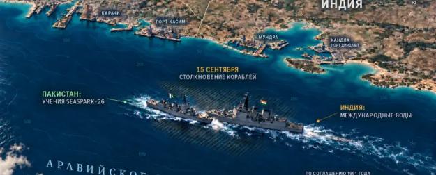 Столкновение в Аравийском море обострило спор Индии и Пакистана