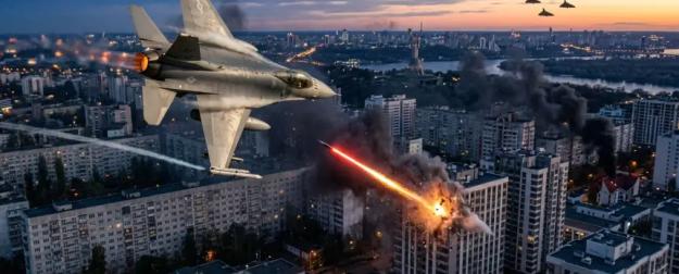 Кровавое фиаско: украинский истребитель F-16 ударил по жилому центру Киева