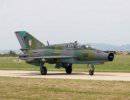 МиГ-21 ВВС Хорватии в ходе полета потерял крышку фонаря кабины
