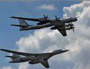 Тренировочные полеты Ту-160, Ту-95МС и Ту-22М3