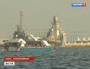 Вместе с Путиным в Баку прибыли два военных корабля