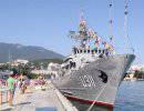 Визит морского тральщика ВМС Украины "Черкаси" (U-311) на празднование 175-летия Ялты