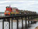 Военные железнодорожники испытали новый мост-эстакаду ИМЖ-500