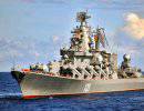 Стрельбы крейсера «Москва» в Атлантике