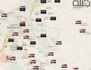 Оперативная ситуация в районе Дамаска. Карта