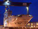 На новейший российский десантный корабль "Севастополь" установили "остров"