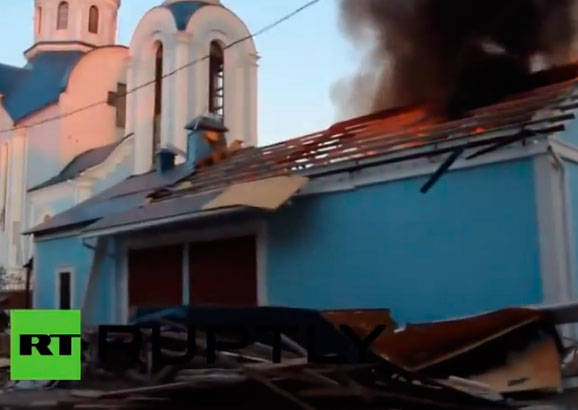 Храм в Луганске во второй раз подвергся артобстрелу