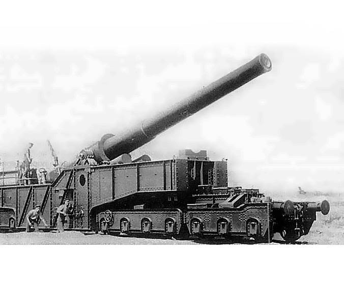 305-мм пушка Mk9W на железнодорожном транспортере Mk2 (12")