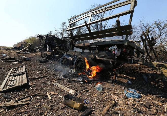 Аэропорт: украинская артиллерия уничтожила роту бойцов «АТО»