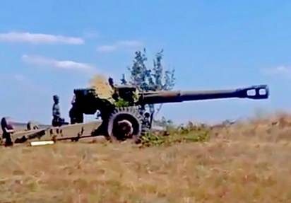 Ополченцы в бою с карателями отбили пушку Д-30 Ополченцы в бою с карателями отбили пушку Д-30