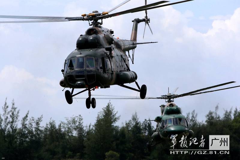 Учения армейской авиации в Китае