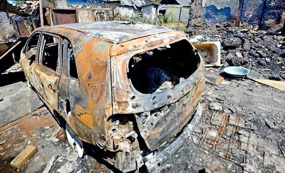 В н.п. Пески уничтожен автобус с карателями батальона «Херсон»