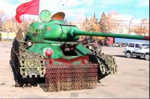 Неправильно "модернизированный" ополченцами танк ПТУР прошьет насквозь
