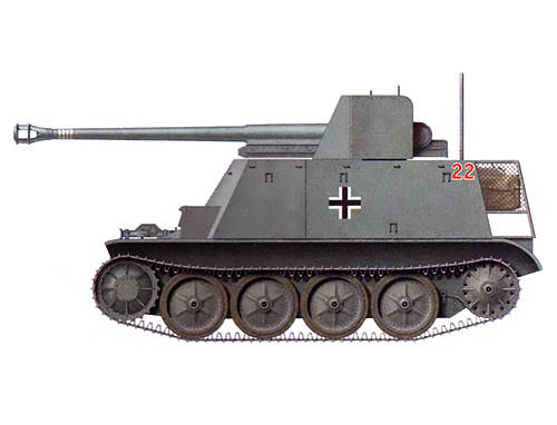 Немецкая САУ Sd. Kfz. 132 «Мардер II» с советской пушкой Ф-22