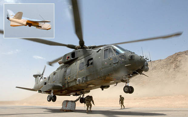 Во время военных учений дрон чуть не сбил вертолет EH101