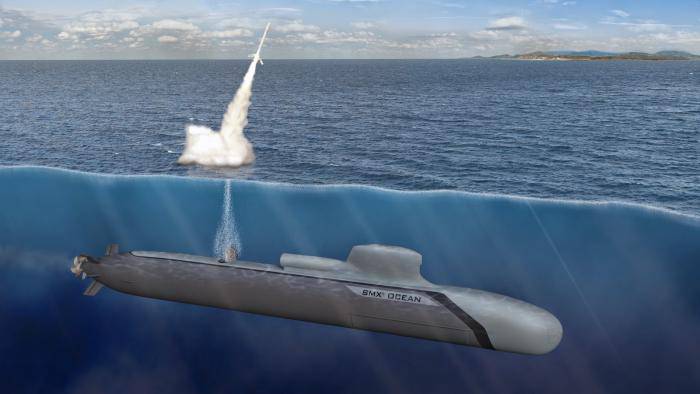 Концепт неатомной подводной лодки SMX Ocean от французской компании DСNS
