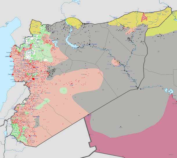 Сирия: ключевые моменты боевой активности за 1-10 марта 2015 года