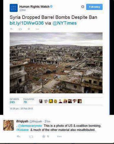 «Human Rights Watch» уличили в подделке фотографии в целях дискредитации Асада