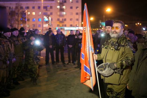 В Екатеринбурге прошли торжественные проводы роты добровольцев в Донбасс