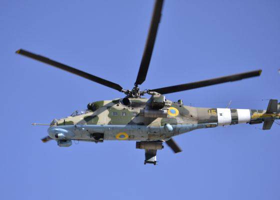 Под Киевом упал вертолет Ми-24 вооруженных сил Украины