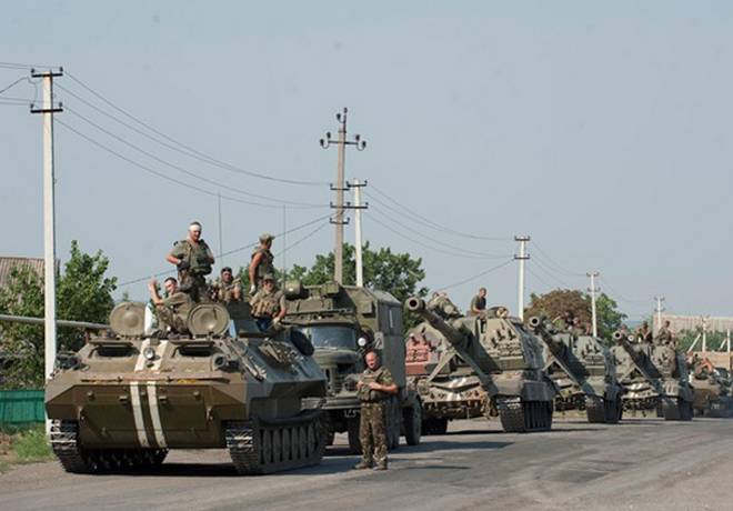 В районе Селидово замечено движение колонны украинской техники в направлении Донецка